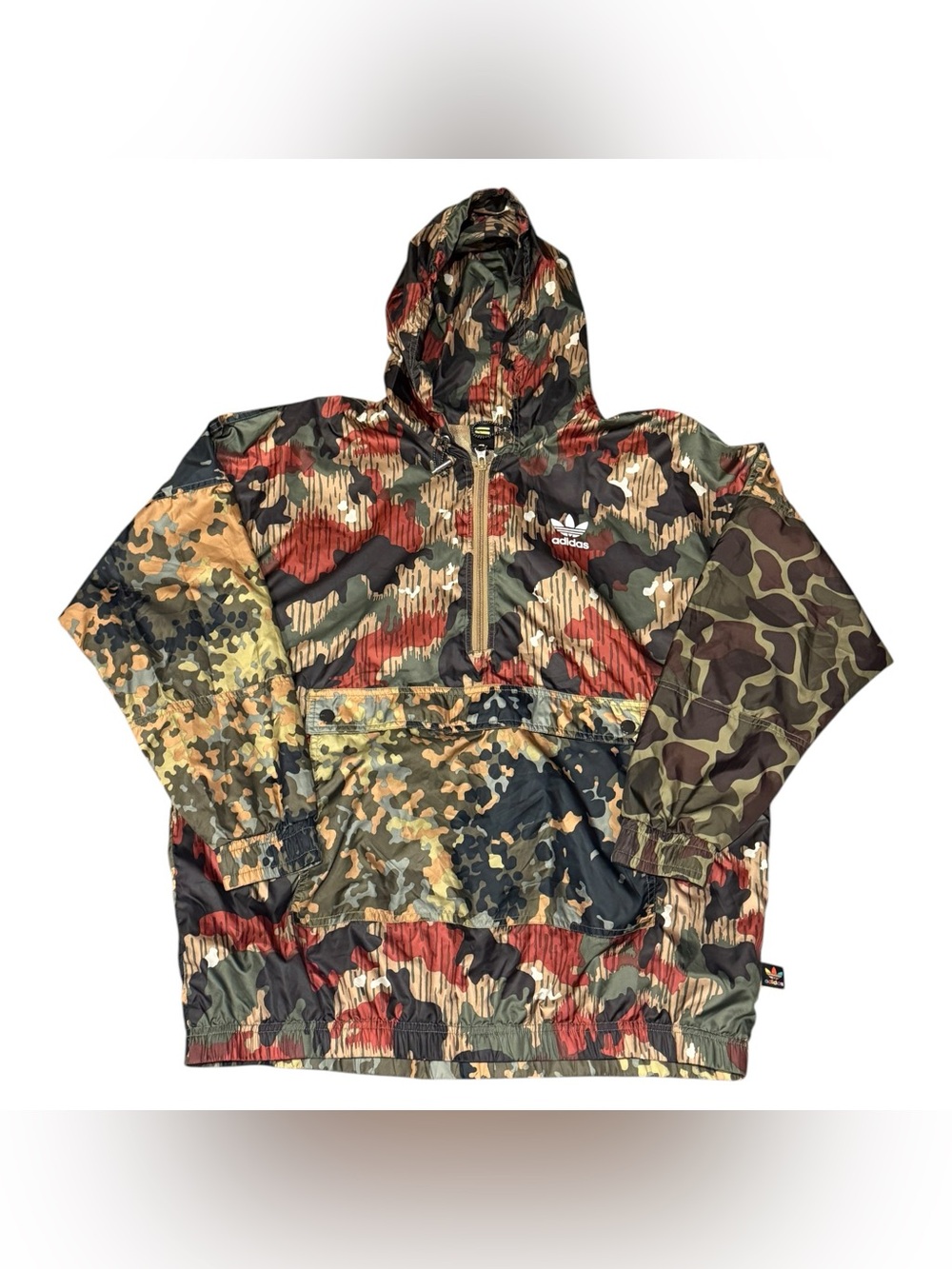 Adidas x Pharrell Williams Hu Hiking Anorak Camouflage Windbreaker Jacket Sz M